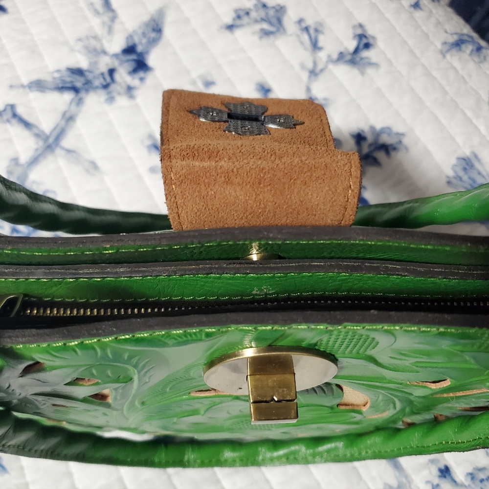 🌿Patricia Nash Rosina Tooled Leather Satchel - Picture 8 of 10